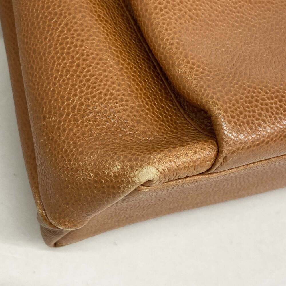 CHANEL Brown Caviar Leather Tote Bag - Picture 6 of 11